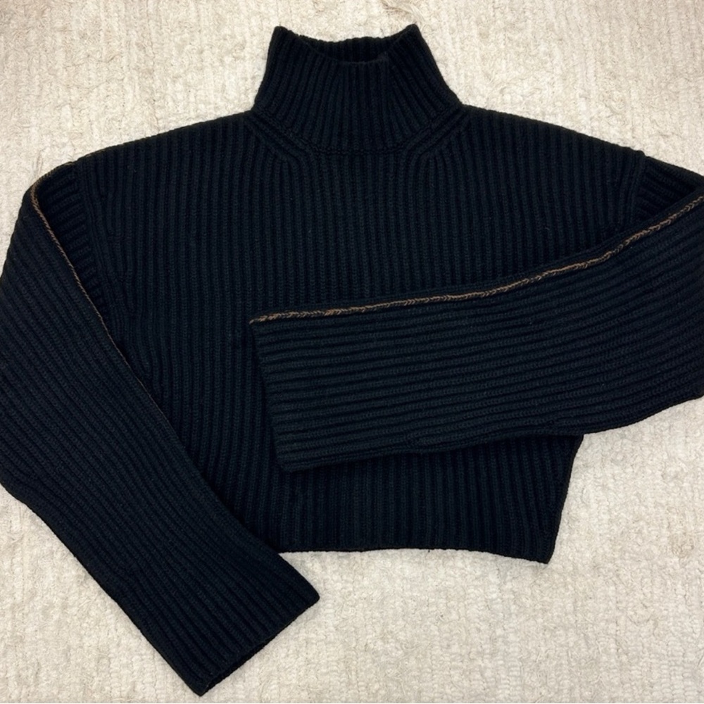 Acne Studios Wool Turtle Crop Sweater